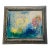 1980s Abstract Impressionist Painting Sunshine Popies by Elia in Silver Frame For Sale