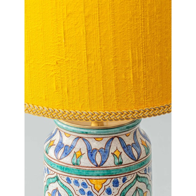 Spanish Moorish Hand-Painted Ceramic Table Lamp For Sale - Image 5 of 17