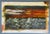 1940 oil on Masonite painting, with an orange sky and skyscrapers. Dated on the back. Combined shipping available, please...