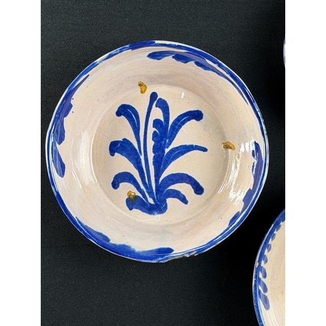 Spanish Granada Blue and White Majolica Fajalauza Bowls, 19th Century, Set of 3 For Sale - Image 4 of 9