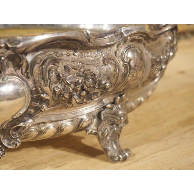 French A Late 19th Century Silvered Bronze Jardiniere From France For Sale - Image 3 of 18
