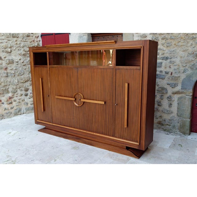 Modernist Art Deco Bookcase / Cabinet attributed to Auguste Vallin, France, 1930s For Sale - Image 4 of 18