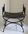 Black Vintage Spanish Revival Arthur Umanoff Granada Style Iron Garden Stool / Iron Vanity Seat For Sale - Image 8 of 12