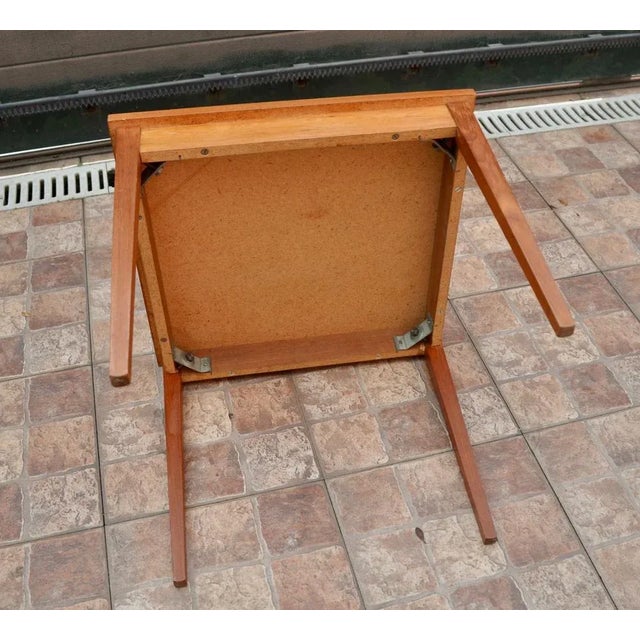 Wood Danish Tiled Side Table, 1960s For Sale - Image 7 of 11