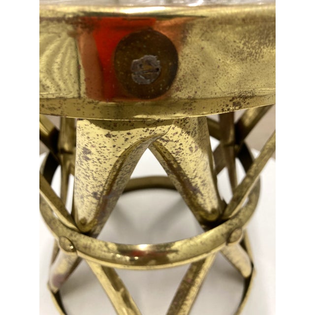 Brass X-Stool From Sarreid Ltd. Made in Hong Kong For Sale - Image 11 of 13