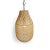 Classic natural raw rattan bottle shaped pendant made from handcrafted traditional weaving techniques with iron wire...