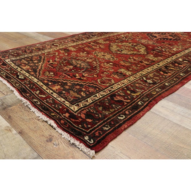 Vintage Persian Hamadan Runner - 03'04 X 13'02 For Sale In Dallas - Image 6 of 10