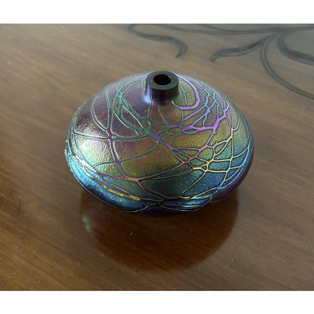 Glass Art Nouveau Spinning Top Vase by Johann Loetz, 1920s For Sale - Image 7 of 16