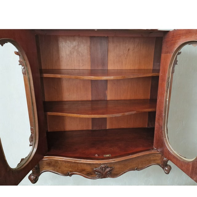Napoleon III Display Case in Mahogany For Sale - Image 6 of 12