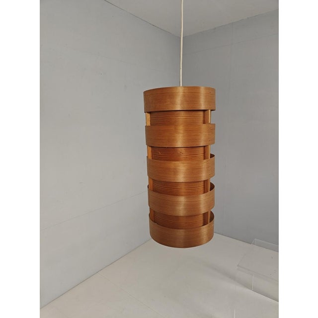 Mid-Century Modern Pine Veneer Pendant Light by Hans-Agne Jakobsson, 1960s For Sale - Image 11 of 12