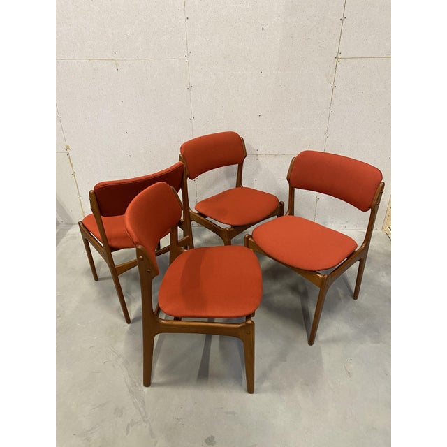 OD-49 Teak Chair Set by Erik Buck for Oddense Maskinsnedkeri, 1960s, Set of 4 For Sale - Image 6 of 10