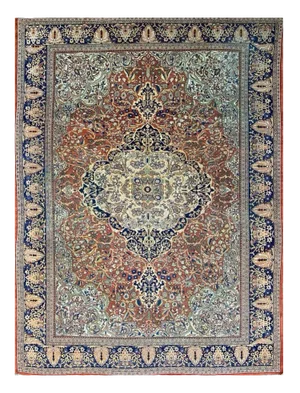1920s Antique Persian Farahan Rug 10x14