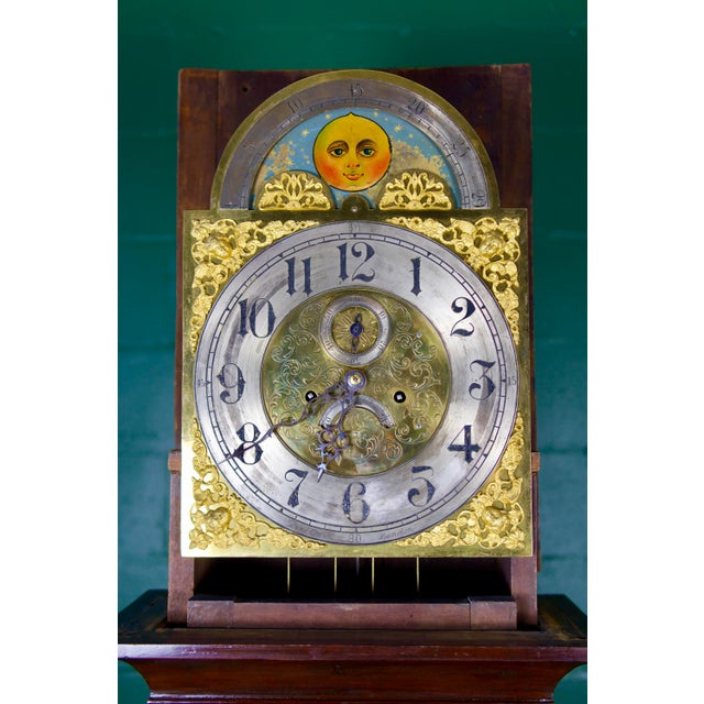 Early 18th Century Georgian English Tall Case Granfather Clock For Sale - Image 11 of 14