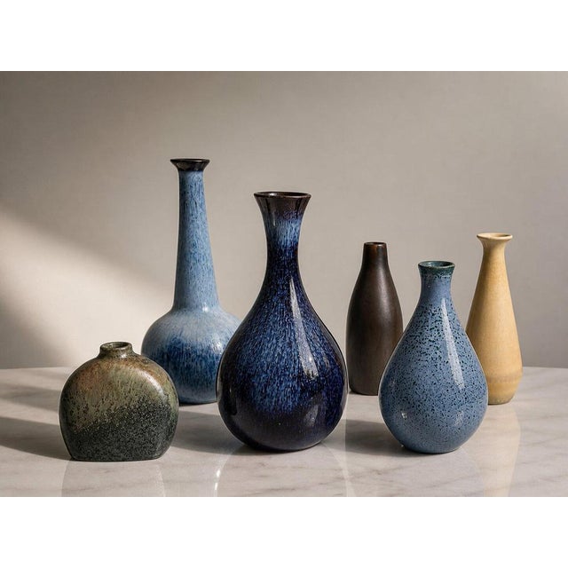 Miniature Vases by Gunnar Nylund for Rörstrand, 1950s, Set of 6 For Sale - Image 6 of 11