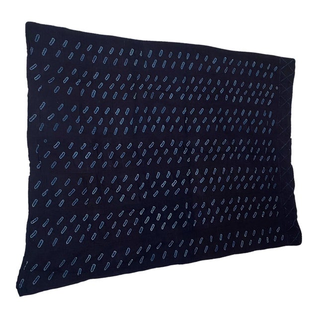 Fine Indigo Cloth - Mossi Tribe Burkina Faso 58" H by 41" W For Sale