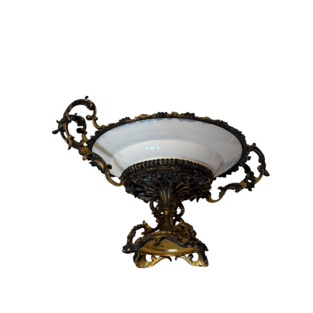 Blue 19th Century Sevres Style Mounted Gilt Bronze Centerpiece For Sale - Image 8 of 8