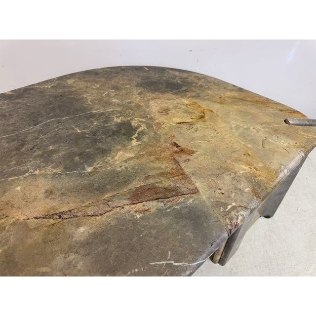 Eye Shaped Marble Coffee Table, 1980s For Sale - Image 11 of 13