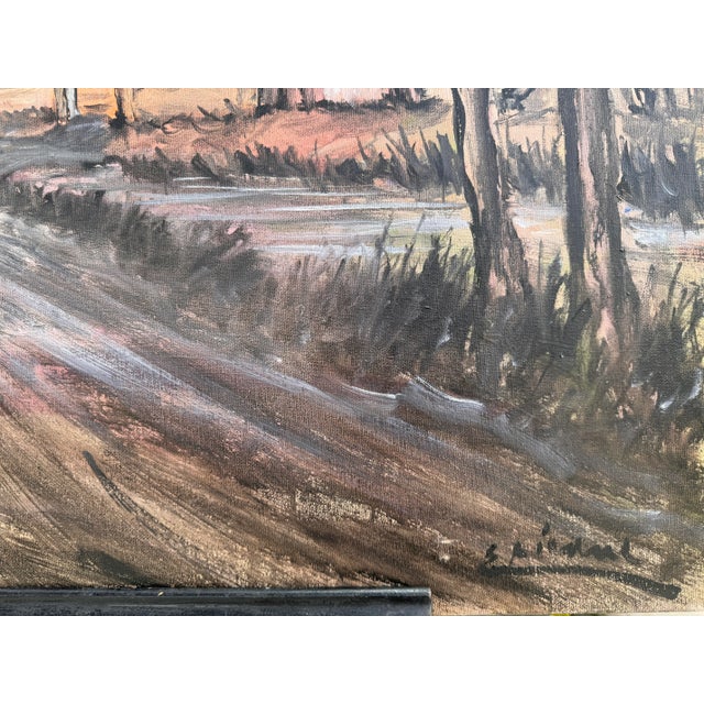 1990s Original Roger Etienne French Landscape Oil Painting For Sale - Image 5 of 8