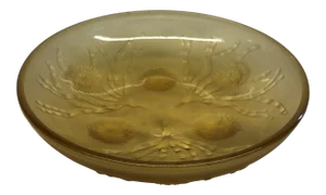 1930s Sabino Amber Art Glass Bowl