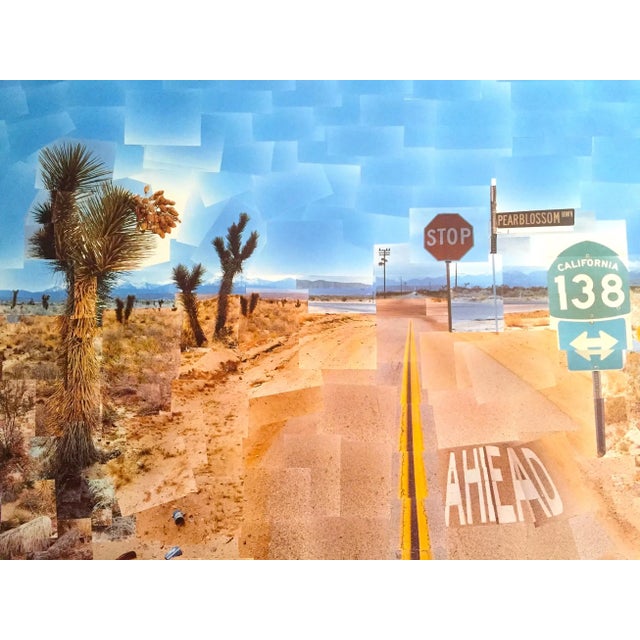 Paper David Hockney Vintage 1986 "Pearl Blossom Highway" Lithograph Print Exhibition Poster For Sale - Image 7 of 13
