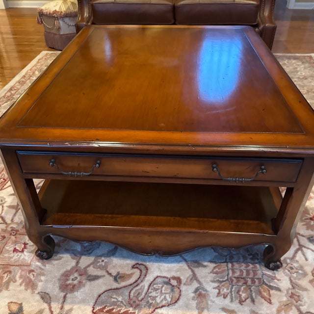 Bernhardt Bernhardt Cherry Coffee/Cocktail Table Matching Side Table For Sale - Image 4 of 6