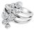 Late 20th Century 14K White Gold Bezel Set Diamond Cascade Ring, Size 8 For Sale