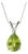 Peridot Pear Cut Statement Pendant, August Birthstone Pendant for Woman For Sale