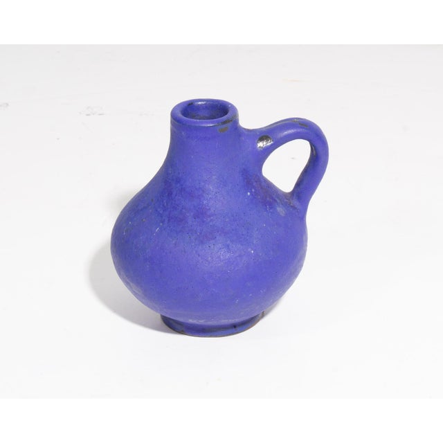 West German Blue Ceramic Vase Jug by Hartwig Heyne Hoy For Sale - Image 4 of 7