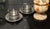 Italian Vintage Italian Pewter Espresso Demitasse Cups and Saucers- 4 Pieces For Sale - Image 3 of 9