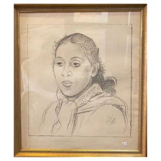 Alexandre Blanchet, Young Woman, Pastel on Paper For Sale