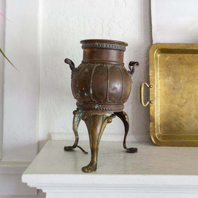 Late 19th Century Copper Footed Urn Samovar or Planter For Sale - Image 11 of 11