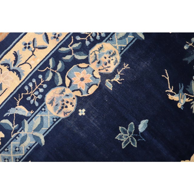 Vintage Navy Chinese Peking Rug - 8'11" x 11'6" For Sale In New York - Image 6 of 8