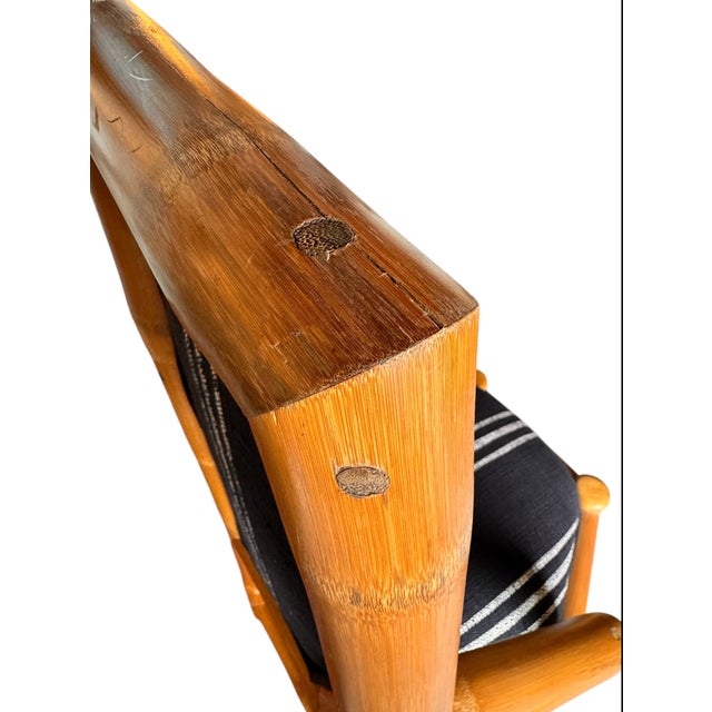 Mid Century Brutalist-Inspired Bamboo Armchair (Sold as Pairs) For Sale - Image 15 of 18