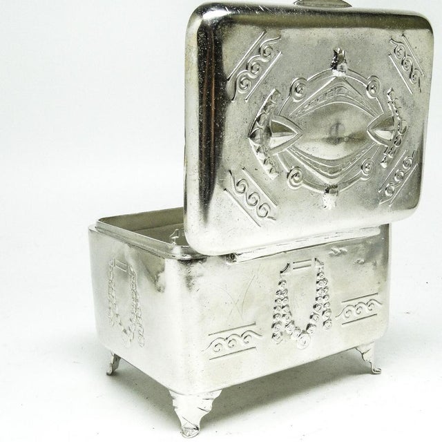 Silver Art Nouveau Polish Sugar Bowl from Bracia Henneberg, 1890s For Sale - Image 8 of 14