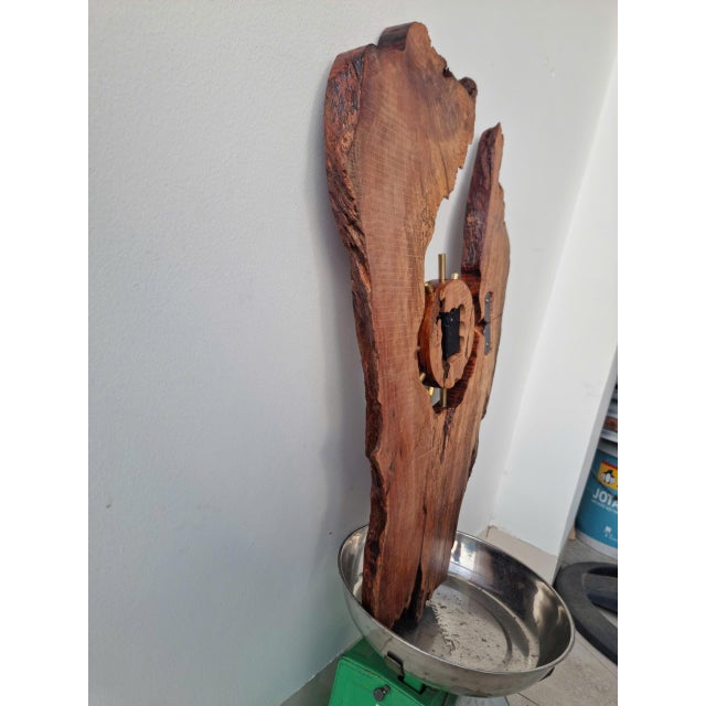 Meteor Through Time – One-of-a-Kind Handcrafted Driftwood Wall Clock Sculpture For Sale - Image 16 of 18
