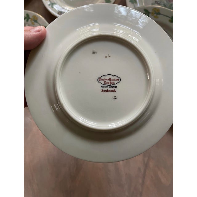 Ceramic Early 20th Century Theodore Haviland Saybrook 6.5” Plates - Set of Eight (8) For Sale - Image 7 of 10