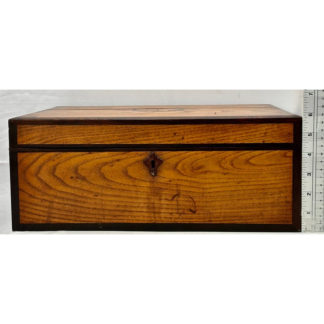 Outstanding Antique Hand Made American Chestnut & Genuine Rosewood Documant Box With Exotic Wood Inlays - Circa 1870s For Sale - Image 18 of 18