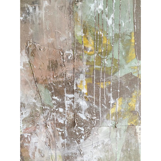 2020s 2023 Textured Abstract Painting by Jessalin Beutler "Quiet in the Chaos" For Sale - Image 5 of 7