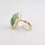 Signed Vintage Southwestern 14k Gold & Royston Turquoise Cabochon Cocktail Ring For Sale - Image 15 of 16