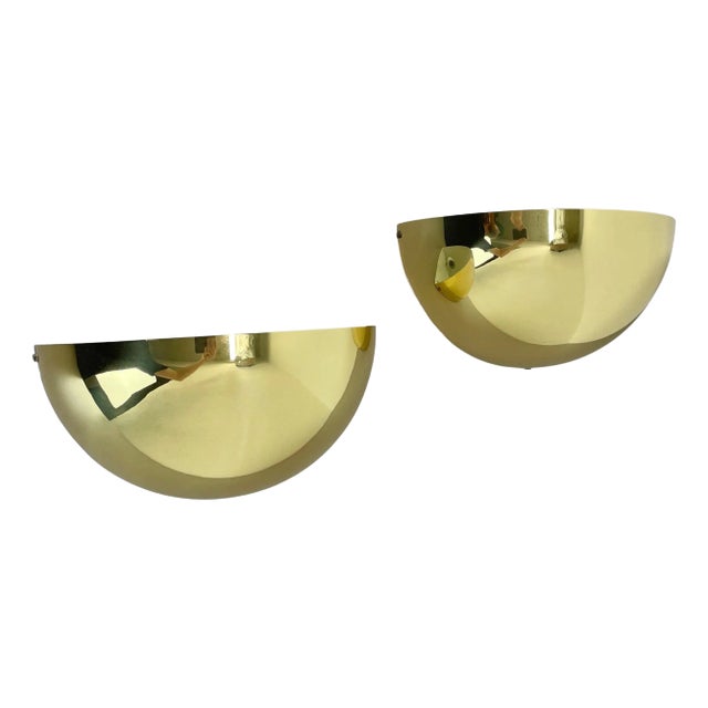 Brass Wall Light Sconces in the manner of Stilnovo and Sciolari for Bankamp Leuchten, Germany, 1980s For Sale
