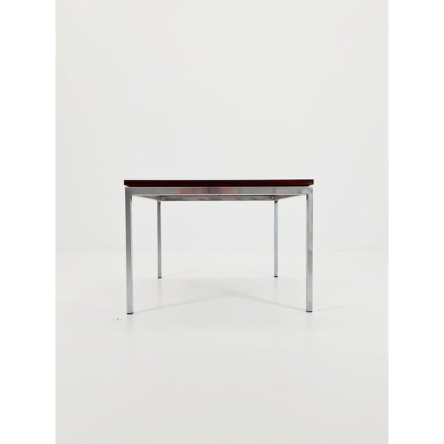 German Teak Coffee Table with Chrom Legs from Knoll International, 1960s For Sale - Image 11 of 13