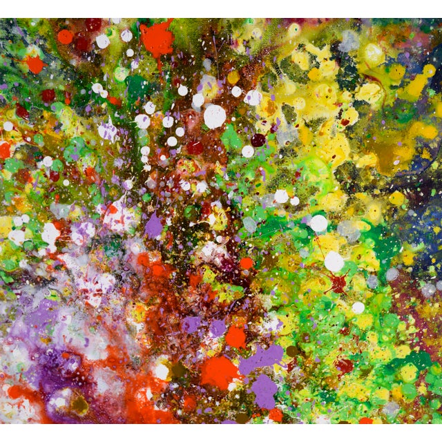 1990s "Splash" - Abstract Expressionist Composition in Acrylic on Canvas by Charles David Francis For Sale - Image 5 of 9