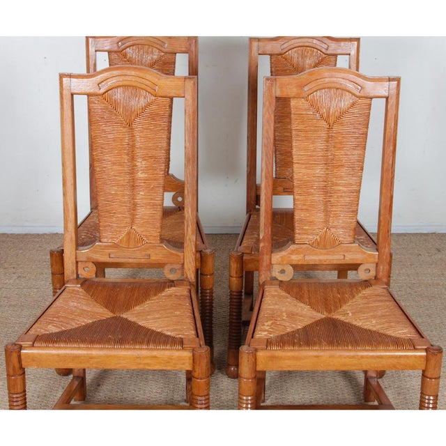 Chairs in the style of Charles Dudouyt, 1950, Set of 6 For Sale - Image 4 of 14