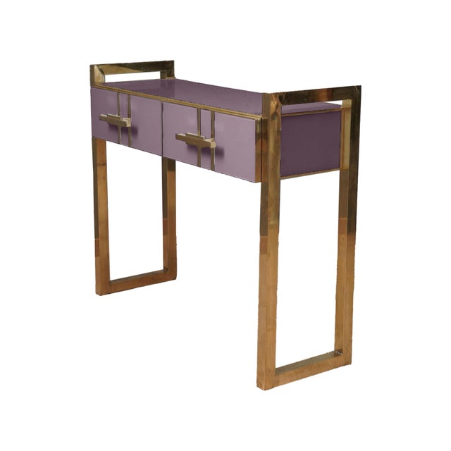 Contemporary Pastel Purple Desk in Murano Glass from Justfurnituress SRL For Sale - Image 3 of 9