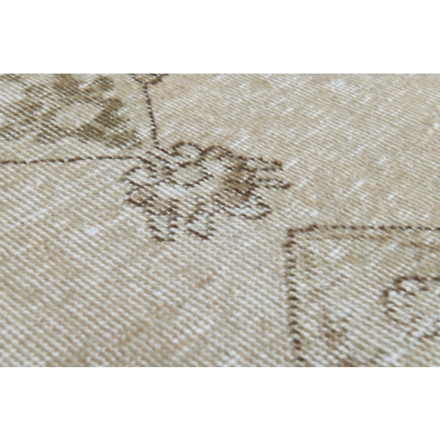 1970s Vintage Persian Handmade Wool Cotton Beige Area Rug For Sale In San Francisco - Image 6 of 11