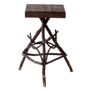 Antique Adirondack Twig Side Table For Sale