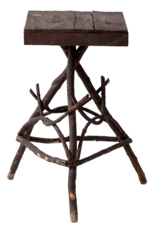 Antique Adirondack Twig Side Table