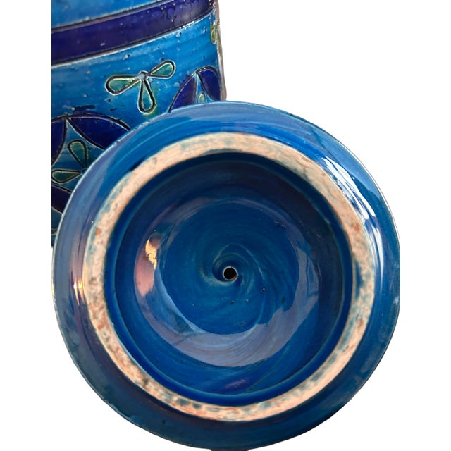 Aldo Londi for Bitossi Candy Jar With Top, and Cylindrical Vase From the ‘Liberte’ Collezione. For Sale In Los Angeles - Image 6 of 8