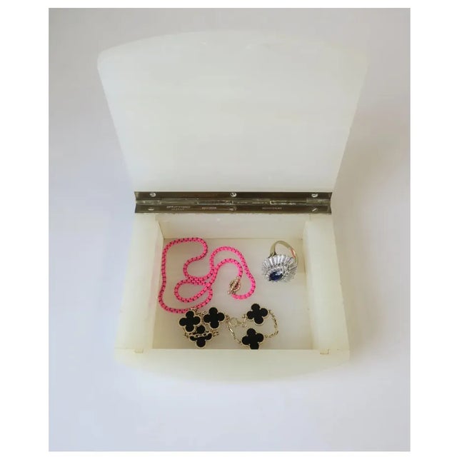 English Onyx Marble Jewelry Box For Sale - Image 4 of 12