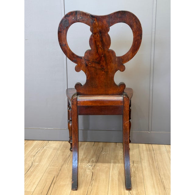 Pair of Early 19th Century English Regency Mahogany Hall Chairs For Sale - Image 12 of 15